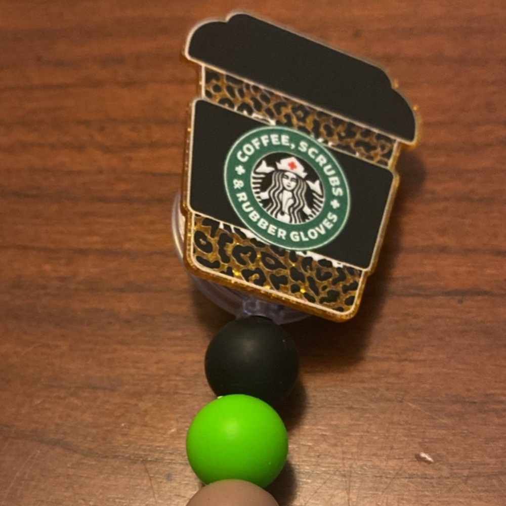 Starbucks-Inspired Beaded Keychain
